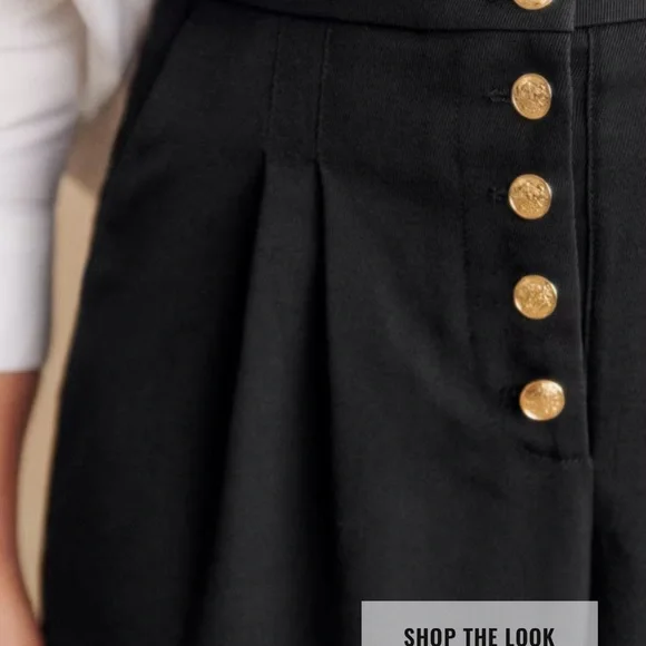 NWT Sezane Black Wide-Leg Cesar Trousers with High-Waist Design, Size 38 US6 - Picture 2 of 11